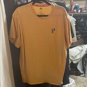 Disney Men's Orange Mickey Mouse T-Shirt